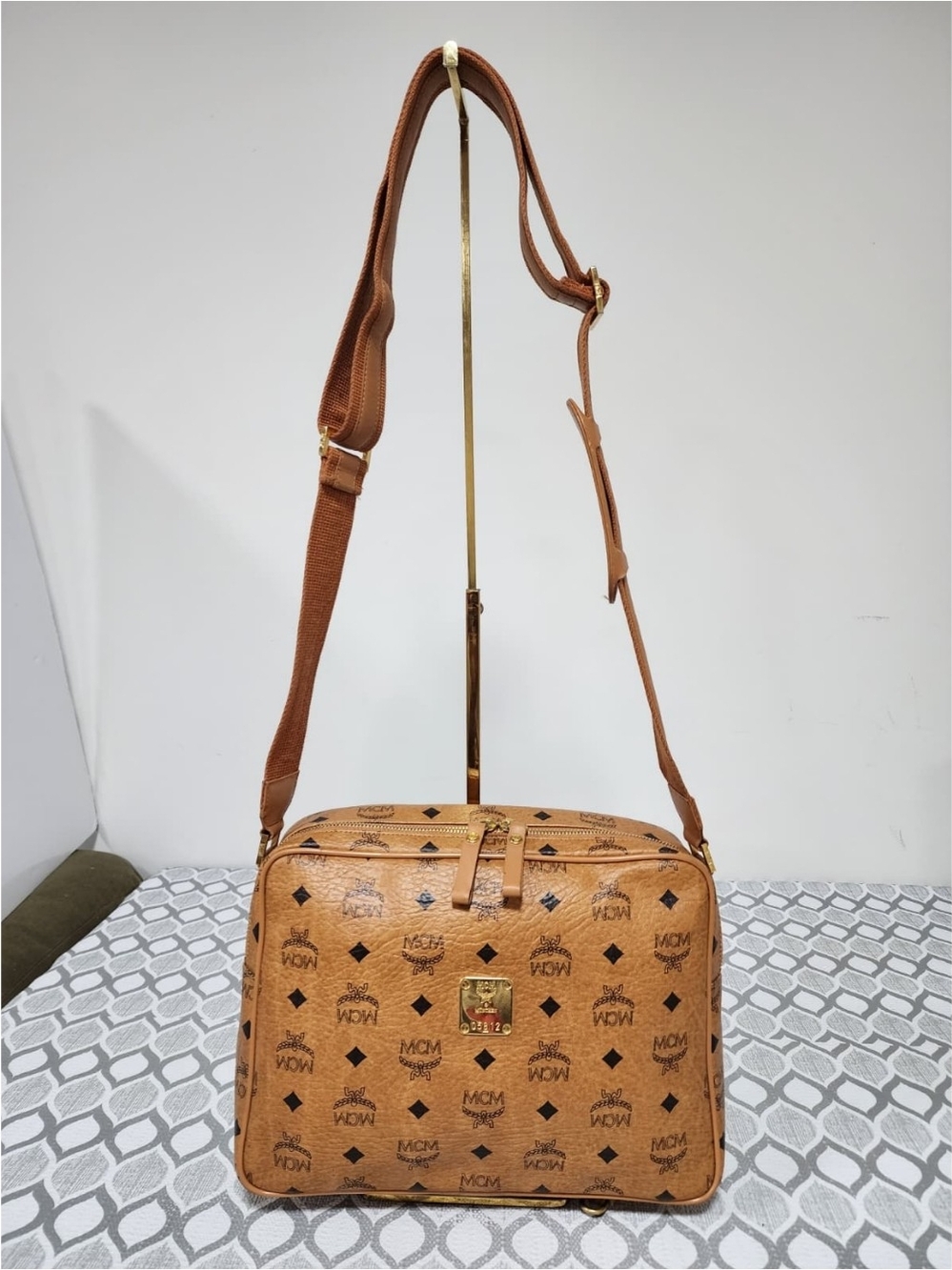 MCM Visetos Crossbody/Shoulder Bag Brown